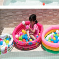 Miniatyrbild 6 av 10: Uppblåsbar pool Småbarnspool PINK-90CM Pink-90cm