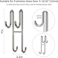 Pikkukuva 2 / 7: 2kpl lasiovikoukku Kaksipuolinen koukku 1kpl 1kpl 1pcs