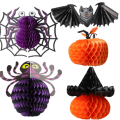 Miniatyrbilde 8 av 10: 2 stk Halloween papirflaggermus hengende gresskarhatt anheng D D D