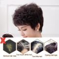 Miniatyrbild 6 av 10: Curly Clip-On Hair Topper Hair Extension BRUN brown