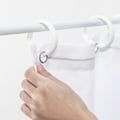 Miniatyrbillede 3 af 8: 40 Stk Badeforhæng Ringe Brusekroge til badeforhæng White 40 Pcs-40 Pcs