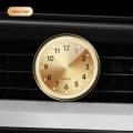 Miniatyrbild 7 av 10: Bilklocka Quartzklocka GULD Gold