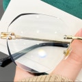 Pikkukuva 9 / 10: +2.00~+4.0 Diopterin lukulasit, kehyksettömät presbyopia-lasit Black Strength 4.00-Strength 4.00