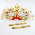 Miniatyrbillede 7 af 10: Maskerademaske med holdepind SORT SORT