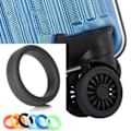 Miniatyrbilde 10 av 10: 2 Stk Gummi Ring Bagasje Hjul Ring SORT SORT black