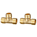 Pikkukuva 1 / 6: 2 kpl messinkiliittimien tee-adapteri 2 pcs