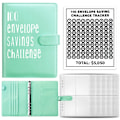 Pikkukuva 1 / 10: 100 Days Envelope Challenge Binder Säästökirja VIHREÄ green