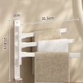 Miniatyrbild 3 av 10: Roterande handdukshållare Badhanddukshållare WHITE 4 STÖN 4 STÖN white 4 rods-4 rods
