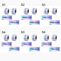 Pikkukuva 3 / 10: 240 kpl Kiitostarrat Lasersuljettavat etiketit SET 3 SET 3 Set 3
