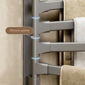 Miniatyrbild 9 av 10: Roterande handdukshållare Badhanddukshållare SVART 2 SPÅN 2 STÖN black 2 rods-2 rods