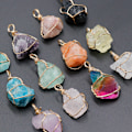 Miniatyrbilde 7 av 10: 2stk Naturstein anheng Winding Ametysts Pendel CITRINE Citrine