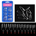 Miniatyrbilde 1 av 6: False Nails Tips Full & Halvt deksel Fake Nails TRANSPARENT CUSP TRANSPARENT Cusp-Cusp