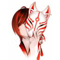 Miniatyrbilde 5 av 10: Fox Fairy Mask Cosplay Mask TYPE E TYPE E Type E