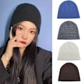 Miniatyrbillede 5 af 10: Beanie Hat Strikket Hue SORT Black