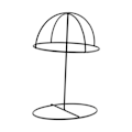 Miniatyrbillede 1 af 10: Hat Display Rack Cap Bracket SORT S black S