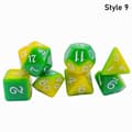 7 stk/sett DND terning polyedrisk terning STIL 9 STIL 9 Style 9