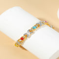 Miniatyrbillede 10 af 10: Magnetiske armbånd Menopause Genliving Armbånd MULTICOLORED #2 Multicolored #2 Gold Chain