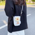 Miniatyrbild 8 av 9: Fashion Nylon Flower Axelväska Söta Crossbody-väskor blå