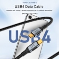 Pikkukuva 7 / 10: USB-C-C-tyypin kaapeli USB 4.0 Gen 3 0,5M 0.5m