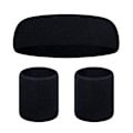 Miniatyrbillede 1 af 10: 3stk/sæt Wrist Guards Sports Pandebånd SORT Black