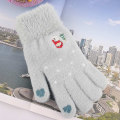 Miniatyrbild 8 av 10: Vinterhandskar Stickade vantar Snowman Fluffy Touch Screen grey