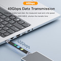 Pikkukuva 5 / 10: 40 Gbps USB4.0-kaapeli USB C - Type C -johto MM PYSTYTAIVUTUS MM M-M Vertical Bend