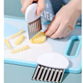 Miniatyrbillede 3 af 6: Ripple Slicing Tool Kartoffelskærer Grøntsagsskæring