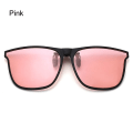 Miniatyrbilde 1 av 10: Polarisert Clip On Solbriller Bilførerbrille for menn ROSA ROSA Pink