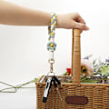 Miniatyrbillede 4 af 10: Håndledsnøglering Flower Macrame BLÅ Blue