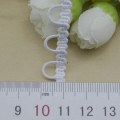 Miniatyrbillede 5 af 6: Gimp Braid Trim Elastisk knapløkke SORT black