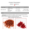 Pikkukuva 2 / 10: 100 kpl Worm Red Baits -kalastusuhe 3,8cm-100kpl 3,8cm-100kpl 3.8cm-100pcs