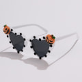 Miniatyrbillede 10 af 10: Halloween briller Hjerteformede solbriller til kvinder GÆRSKIN Pumpkin