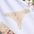 Miniatyrbilde 1 av 10: 2 STK Truser for kvinner Sexy Thong BEIGE L beige L