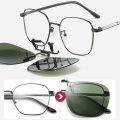 Miniatyrbilde 10 av 10: Clip-On polariserte solbriller Flip-up solbriller til Mirrored Silver