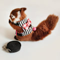 Miniatyrbillede 5 af 10: Stribet kæledyrsbryststrop Bowtie-selevest BLUE S S Blue S-S