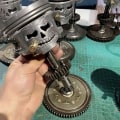 Miniatyrbild 6 av 10: Carving Piston Skull Face Statue C C C