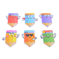 Miniatyrbillede 1 af 5: Blyant Sticky Notes Selvklæbende Notesblokke Grafisk tegneserie multicolor