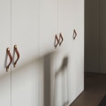 Miniatyrbillede 7 af 10: 2 stk Læder Dørgreb Møbelgreb LET KAFFE 2 2 light coffee 2-2