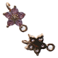 Miniatyrbild 5 av 7: 10 st Flower Link-kopplingar Cubic Zirconia Link-kopplingar