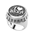 Pikkukuva 1 / 10: Olutpullon cap I Love Beer Ring SILVER 10 Silver 10