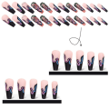 Miniatyrbilde 7 av 10: Fake Nails Long T-form 4 4 4