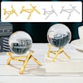 Miniatyrbillede 8 af 10: Crystal Ball Display Base Metal Branch Stand SORT L Black L