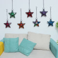 Miniatyrbilde 10 av 10: Pentagram Lysestake Lyslykt GUL GUL Yellow