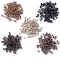 Miniatyrbild 7 av 9: 500st Micro Rings Links Pärlor MÖRKBRUNA dark brown