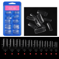 Miniatyrbild 1 av 6: 100st/kartong False Nails Tips Hel & Cover falska naglar TRANSPARENT Half Cover-Half Cover
