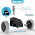 Miniatyrbilde 4 av 6: Castor Caster Wheels Kontorstol Sete erstatning Reserve