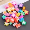 Miniatyrbilde 9 av 10: 100 stk Polymer leireperler Elastisk perlestreng Farge blandet