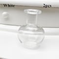 Miniatyrbillede 1 af 10: 2stk Mini Glas Vase Køkken Ornament HVID White
