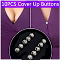 Miniatyrbilde 4 av 10: Knapp Brosje Perle Rhinestone Button 06 06 06