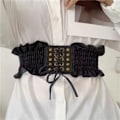 Miniatyrbillede 5 af 10: Brede bælter Elastisk taljebælte SORT Black